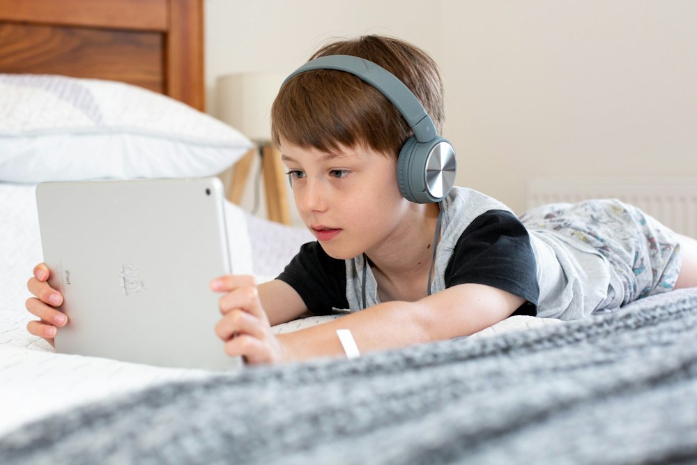 Representative photo of a child using a tablet
